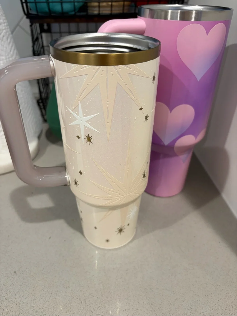 1 White Stanley 40oz Travel Tumbler - Insulated Handle Mug